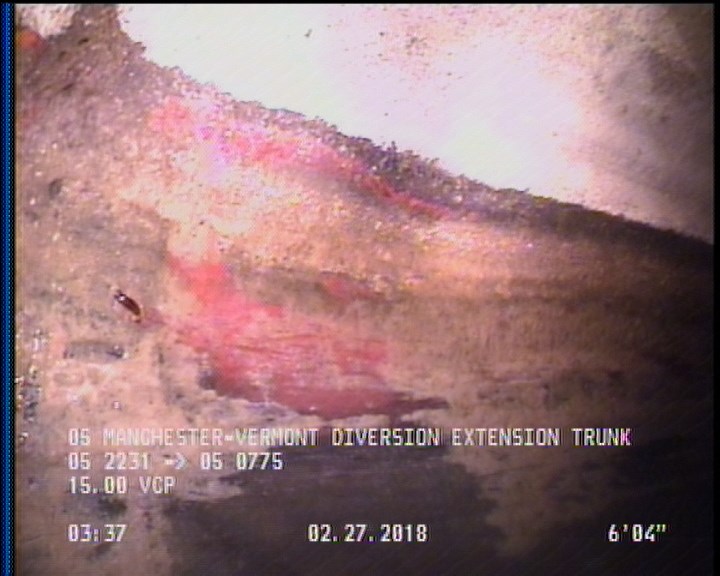 Deposits Attached Grease, 5 %of cross sectional area, from 04 to 08 o'clock, , within 8 inches of joint: YES, Start