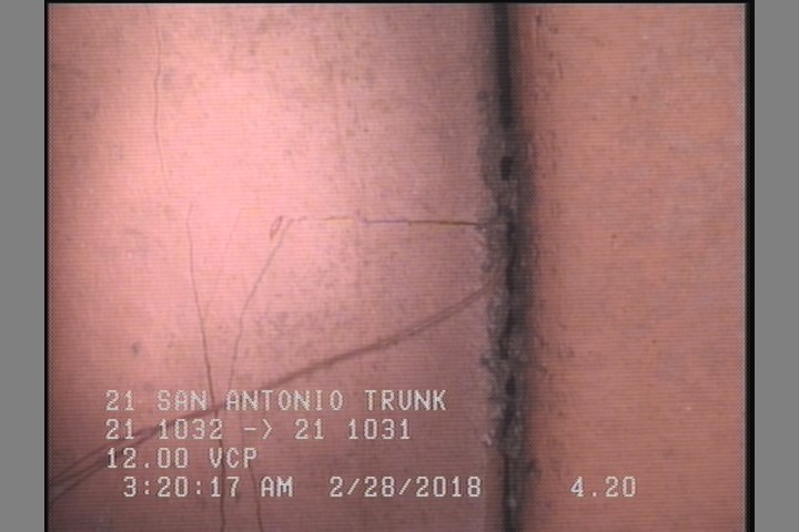 Crack Multiple, from 08 to 04 o'clock, within 8 inches of joint: YES