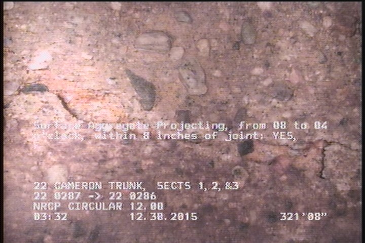 Surface Aggregate Projecting, from 08 to 04 o'clock, within 8 inches of joint: YES, Finish