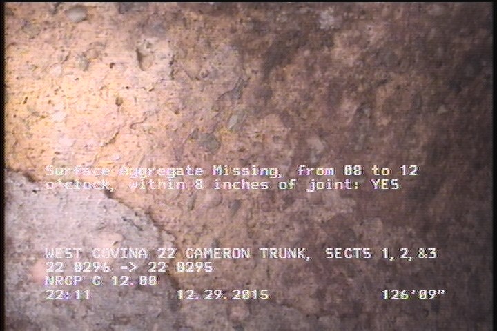 Surface Spalling, from 08 to 12 o'clock, within 8 inches of joint: YES