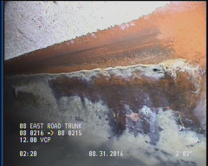 Deposits Attached Grease, 5 %of cross sectional area, from 04 to 08 o'clock, , within 8 inches of joint: YES, Start