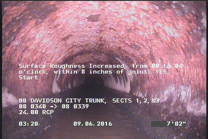 Surface Roughness Increased, from 08 to 04 o'clock, within 8 inches of joint: YES, Start