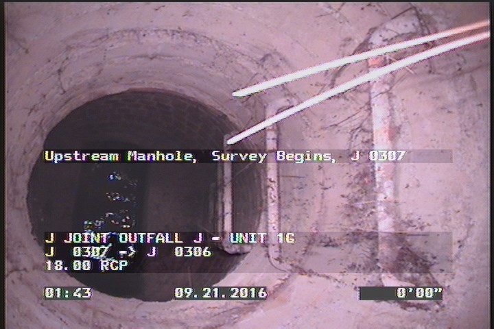 Upstream Manhole, Survey Begins - J 0307