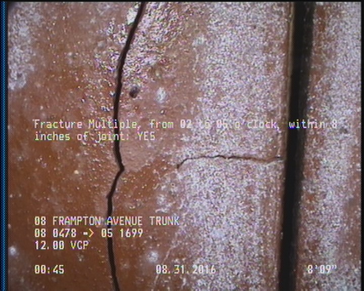 Fracture Multiple, from 02 to 05 o'clock, within 8 inches of joint: YES