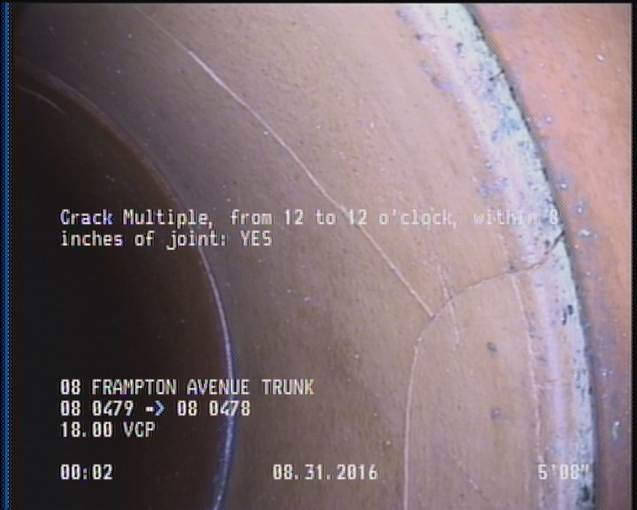 Crack Multiple, from 12 to 12 o'clock, within 8 inches of joint: YES