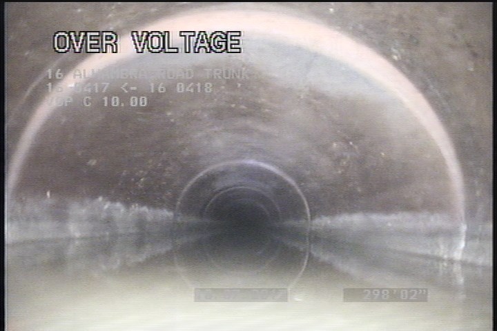 Upstream Manhole, Survey Ends(COMPLETED REVERSE INSPECTION) - 6:45AM(COMPLETED REVERSE INSPECTION)