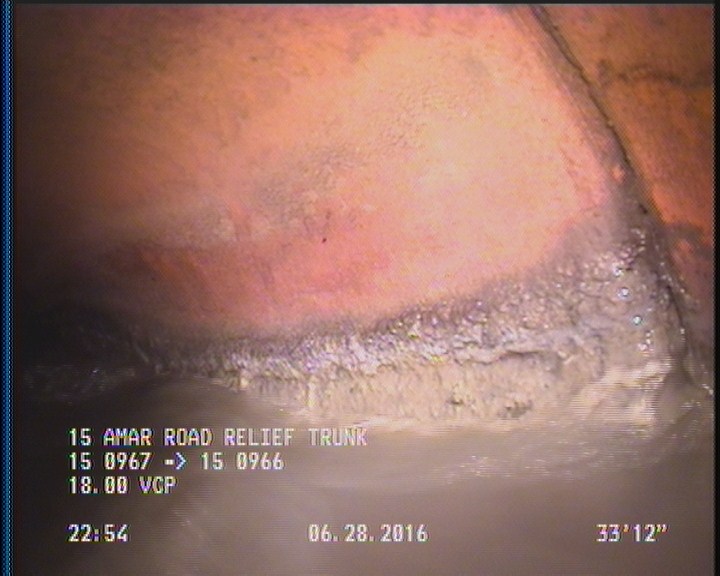 Deposits Attached Grease, 5 %of cross sectional area, from 03 to 09 o'clock, , within 8 inches of joint: YES, Start