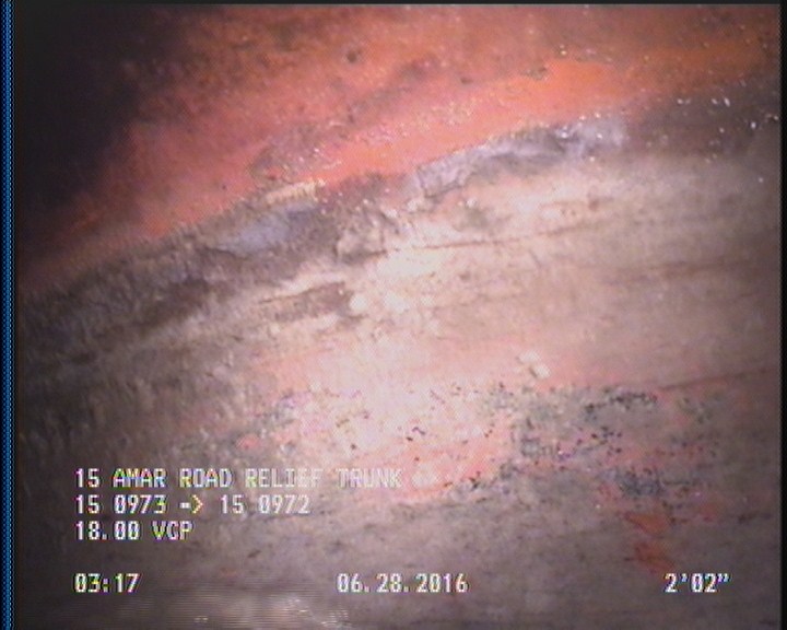 Deposits Attached Grease, 5 %of cross sectional area, from 03 to 09 o'clock, , within 8 inches of joint: YES, Start