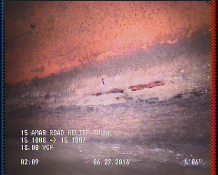 Deposits Attached Grease, 5 %of cross sectional area, from 04 to 08 o'clock, , within 8 inches of joint: YES, Start