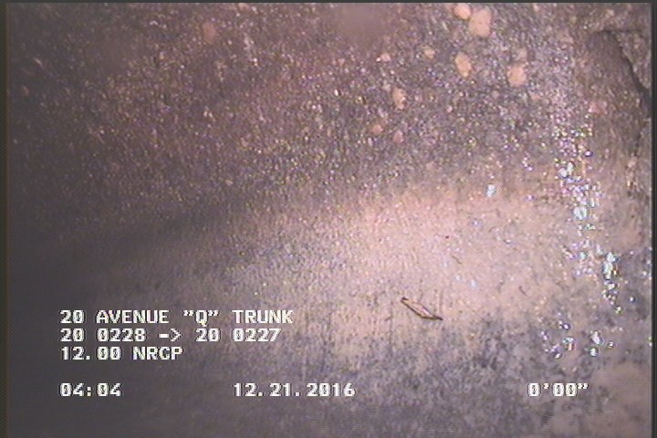 Deposits Attached Grease, 5 %of cross sectional area, from 04 to 08 o'clock, , within 8 inches of joint: YES, Start