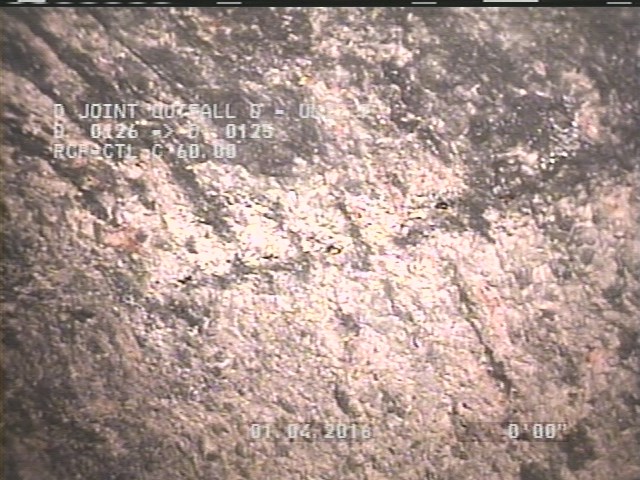 Surface Reinforcement Visible, from 08 to 04 o'clock, within 8 inches of joint: YES - LONG & CIRCUM REBAR