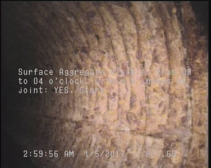 Surface Reinforcement Visible, from 09 to 03 o'clock, within 8 inches of joint: YES, Start
