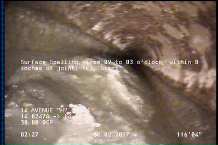 Surface Spalling, from 09 to 03 o'clock, within 8 inches of joint: YES, Start