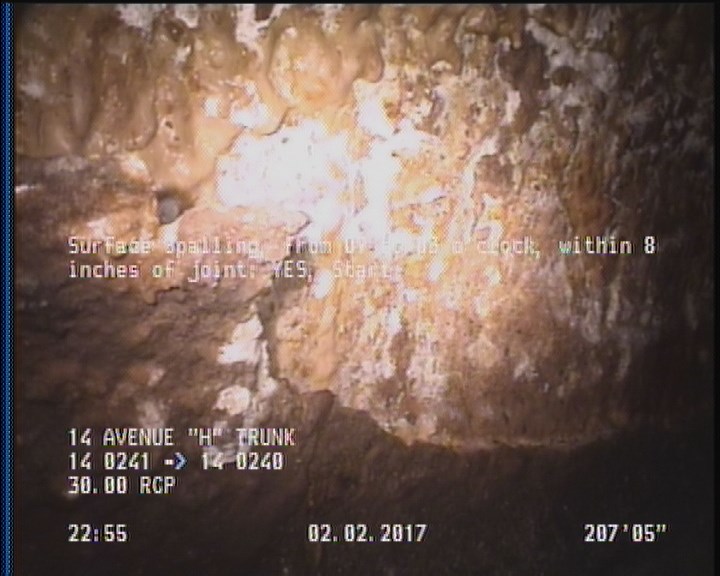 Surface Spalling, from 09 to 03 o'clock, within 8 inches of joint: YES, Start
