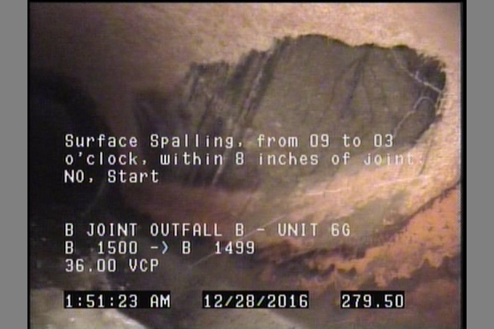 Surface Spalling, from 09 to 03 o'clock, within 8 inches of joint: NO, Start