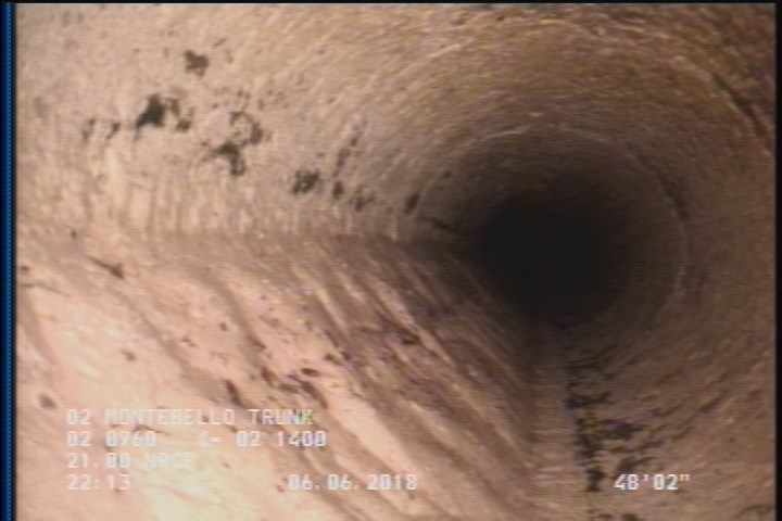 Deposits Settled Other, 15 %of cross sectional area, from 04 to 08 o'clock, , within 8 inches of joint: YES, Start - UNKNOWN SLUDGE.