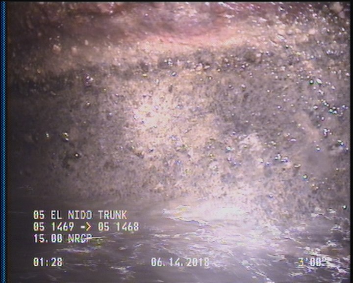 Deposits Attached Grease, 5 %of cross sectional area, from 04 to 08 o'clock, , within 8 inches of joint: YES, Start