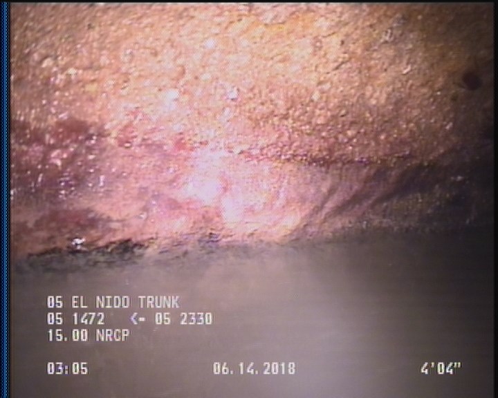 Deposits Attached Grease, 5 %of cross sectional area, from 03 to 09 o'clock, , within 8 inches of joint: YES, Start