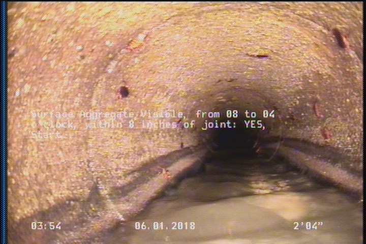 Surface Aggregate Visible, from 08 to 04 o'clock, within 8 inches of joint: YES, Start