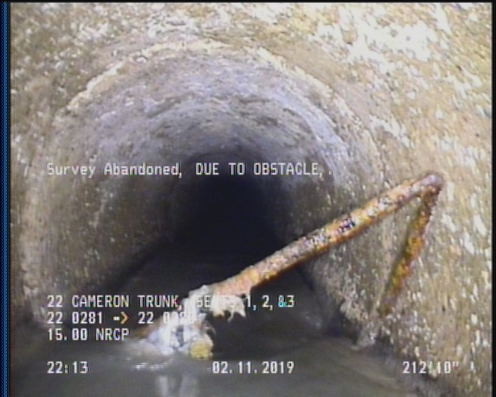 Survey Abandoned - DUE TO OBSTACLE,.