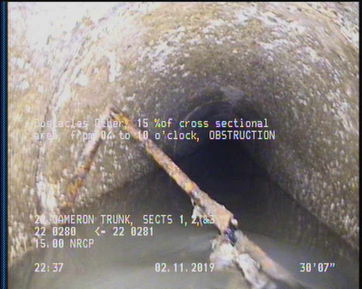 Obstacles Other, 15 %of cross sectional area, from 04 to 10 o'clock - OBSTRUCTION