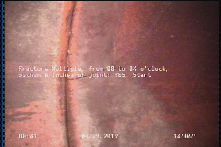 Fracture Multiple, from 08 to 04 o'clock, within 8 inches of joint: YES, Start