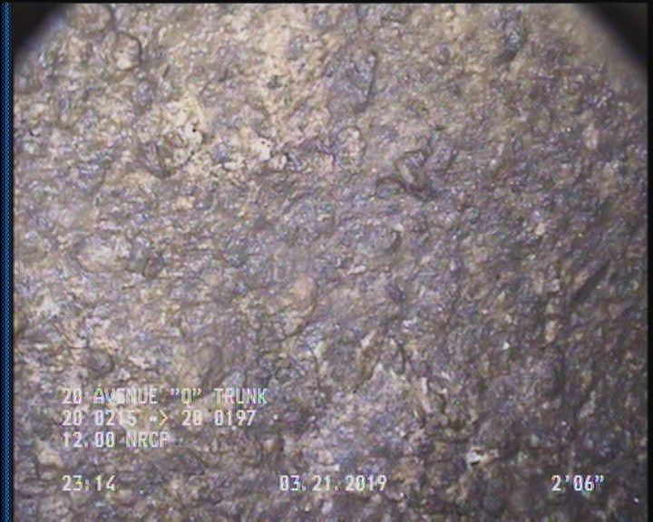 Surface Aggregate Projecting, from 08 to 04 o'clock, within 8 inches of joint: YES, Start