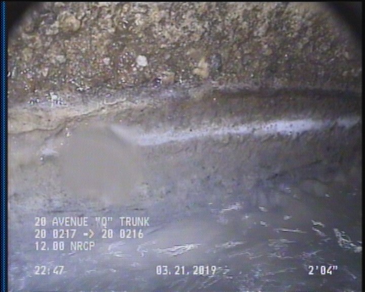 Deposits Attached Grease, 5 %of cross sectional area, from 03 to 09 o'clock, , within 8 inches of joint: YES, Start