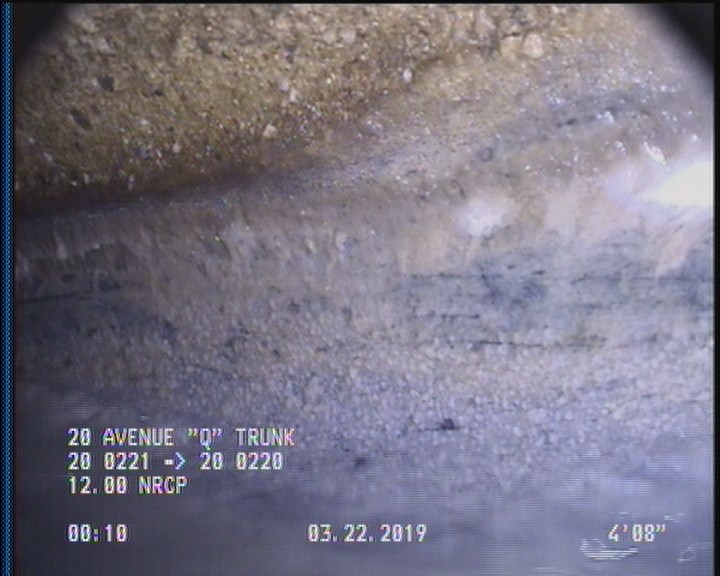 Deposits Attached Grease, 5 %of cross sectional area, from 04 to 08 o'clock, , within 8 inches of joint: YES, Start