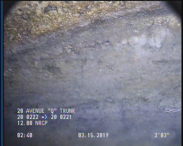 Deposits Attached Grease, 5 %of cross sectional area, from 03 to 09 o'clock, , within 8 inches of joint: YES, Start