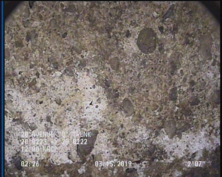 Surface Aggregate Projecting, from 09 to 03 o'clock, within 8 inches of joint: YES, Start