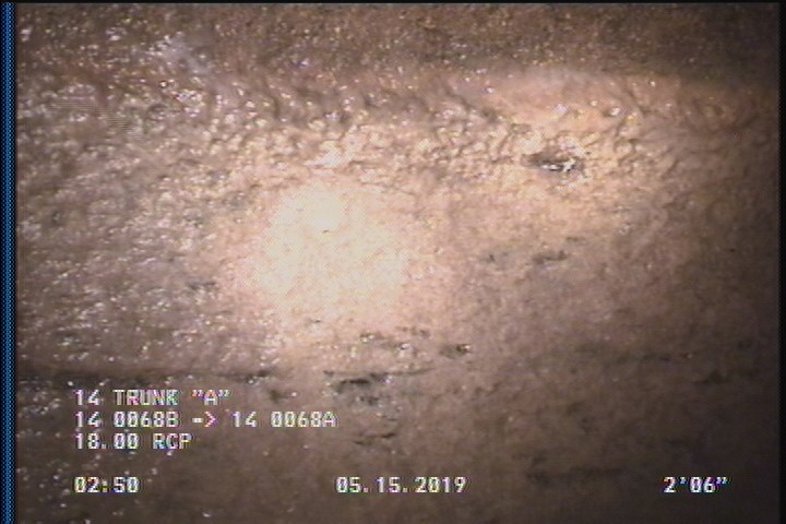 Deposits Attached Grease, 5 %of cross sectional area, from 03 to 09 o'clock, , within 8 inches of joint: YES, Start