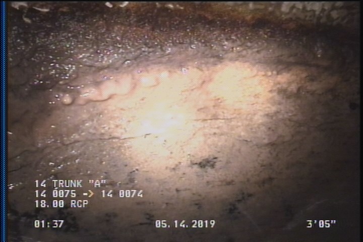 Deposits Attached Grease, 5 %of cross sectional area, from 03 to 09 o'clock, , within 8 inches of joint: YES, Start