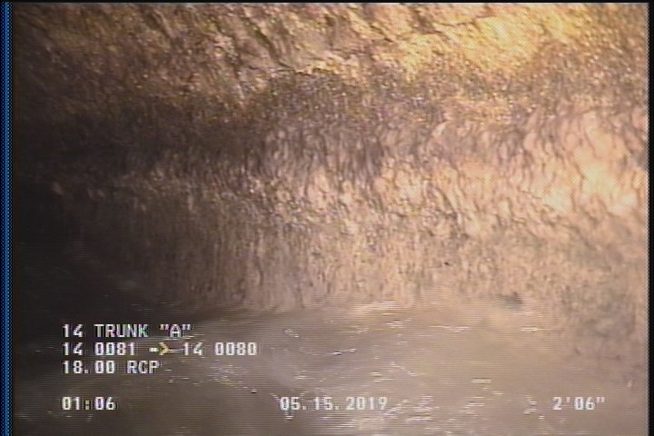 Deposits Attached Grease, 5 %of cross sectional area, from 03 to 09 o'clock, , within 8 inches of joint: YES, Start