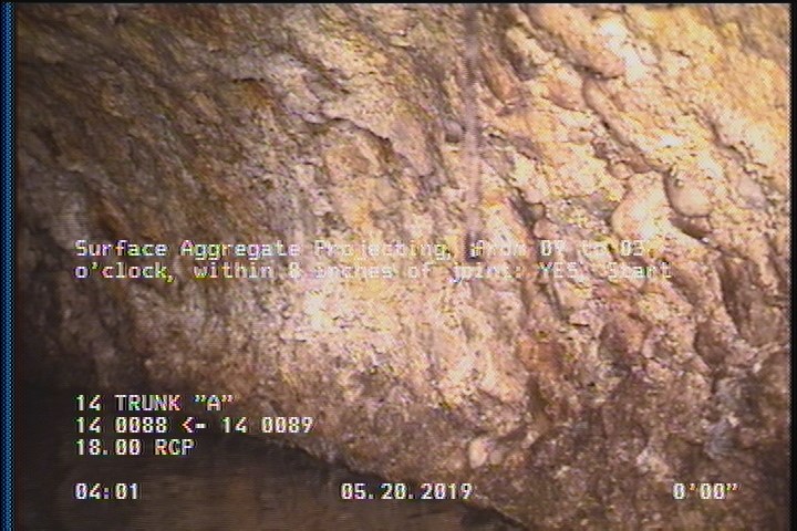 Surface Aggregate Projecting, from 09 to 03 o'clock, within 8 inches of joint: YES, Start