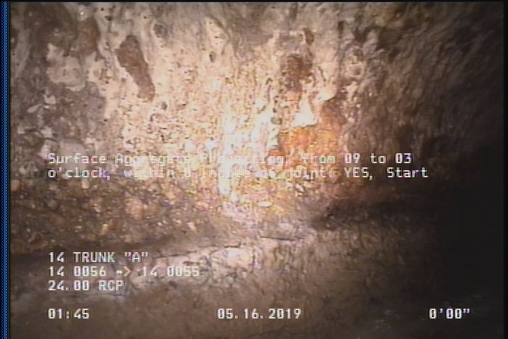 Surface Aggregate Projecting, from 09 to 03 o'clock, within 8 inches of joint: YES, Start
