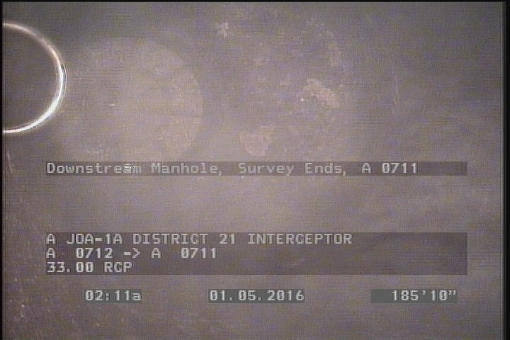 Downstream Manhole, Survey Ends - A 0711
