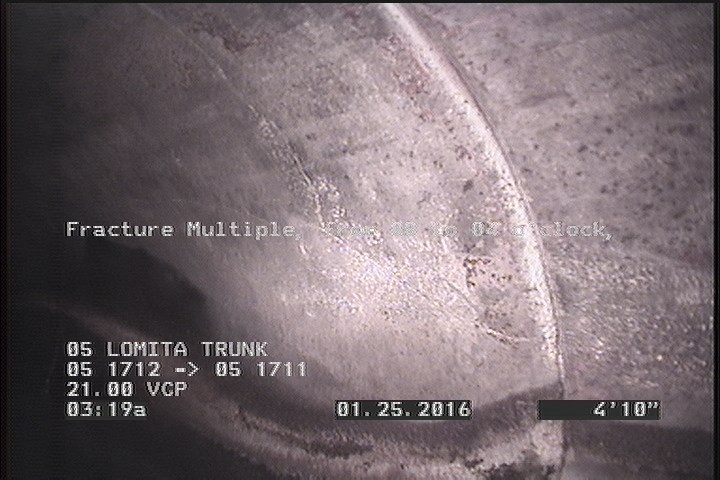 Fracture Multiple, from 08 to 04 o'clock, within 8 inches of joint: YES, Start