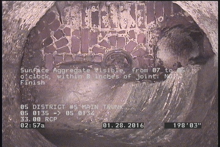 Surface Aggregate Visible, from 07 to 05 o'clock, within 8 inches of joint: NO, Finish