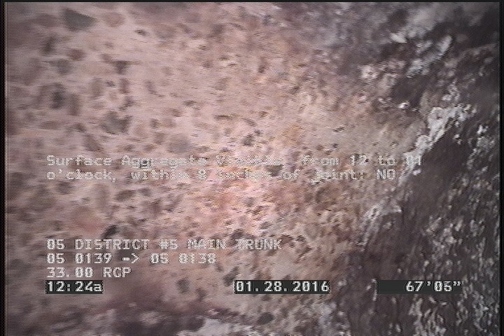 Surface Aggregate Visible, from 12 to 01 o'clock, within 8 inches of joint: NO