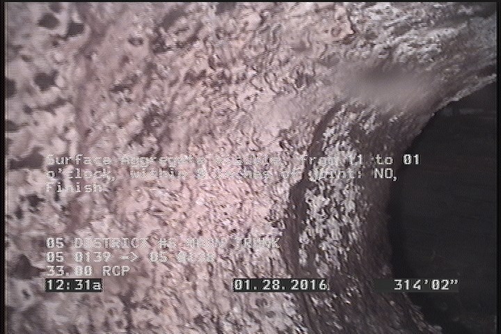 Surface Aggregate Visible, from 11 to 01 o'clock, within 8 inches of joint: NO, Finish