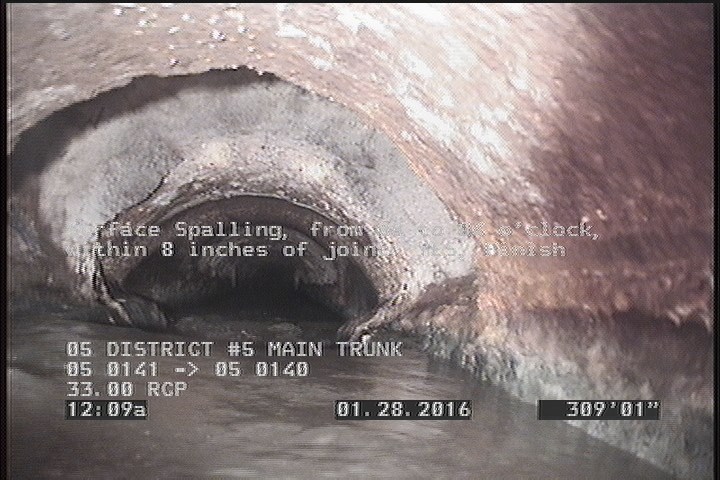 Surface Spalling, from 08 to 04 o'clock, within 8 inches of joint: YES, Finish