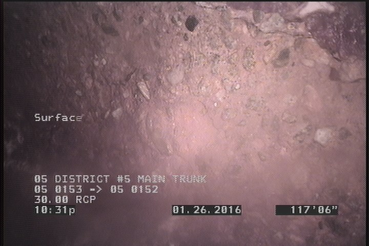 Surface Aggregate Visible, from 01 to 03 o'clock, within 8 inches of joint: NO