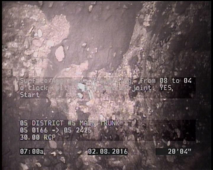 Surface Aggregate Projecting, from 08 to 04 o'clock, within 8 inches of joint: YES, Start