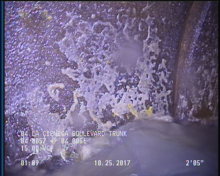 Deposits Attached Grease, 5 %of cross sectional area, from 03 to 09 o'clock, , within 8 inches of joint: YES, Start