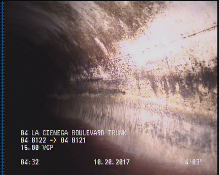Deposits Attached Grease, 5 %of cross sectional area, from 04 to 08 o'clock, , within 8 inches of joint: YES, Start