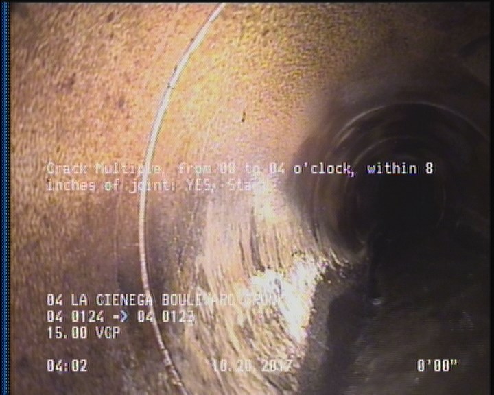 Crack Multiple, from 08 to 04 o'clock, within 8 inches of joint: YES, Start