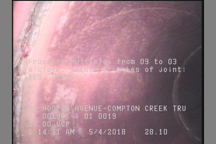 Fracture Multiple, from 09 to 03 o'clock, within 8 inches of joint: YES, Start
