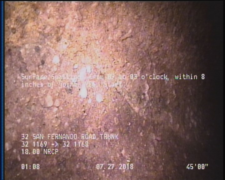 Surface Spalling, from 09 to 03 o'clock, within 8 inches of joint: YES, Start
