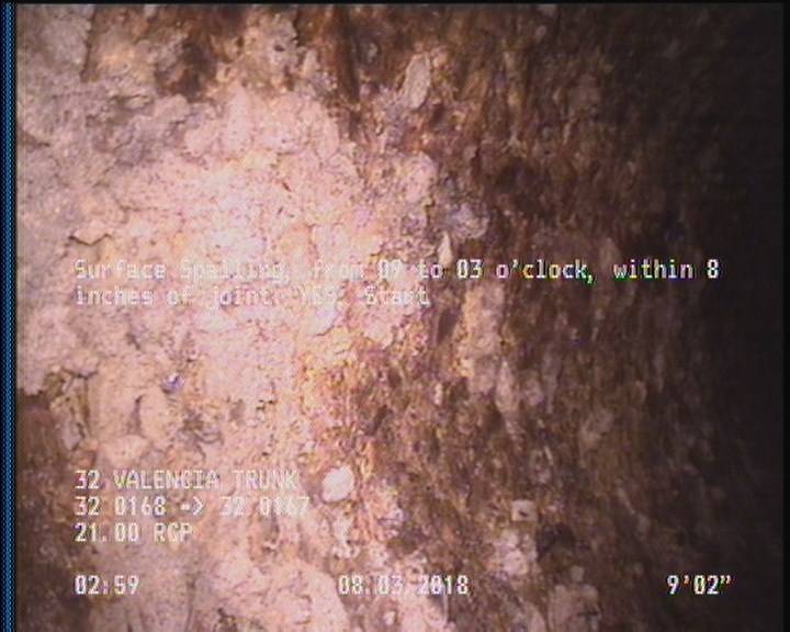 Surface Spalling, from 09 to 03 o'clock, within 8 inches of joint: YES, Start